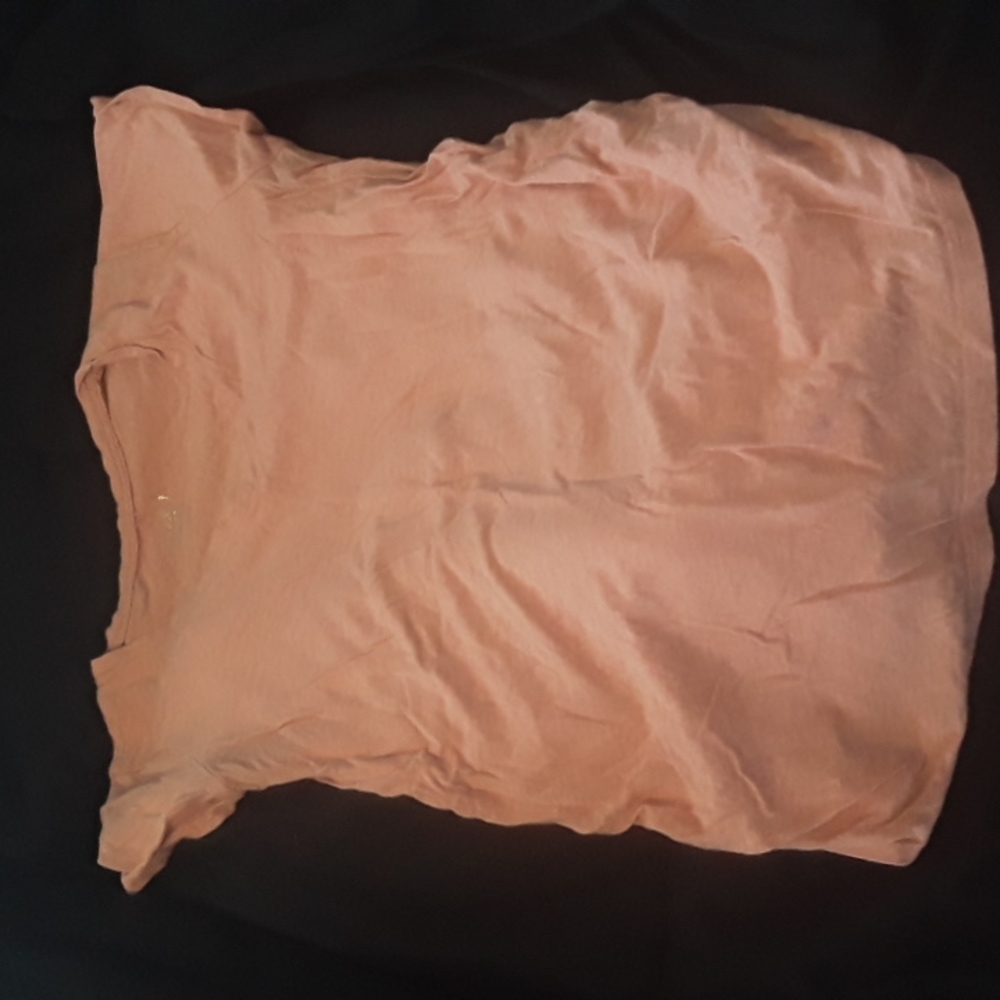 Coral Cotton  Vneck  Tshirt.
